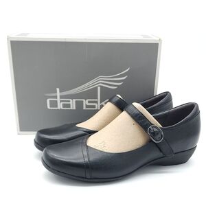 Dansko Fawna Wide Black Milled Nappa Mary Jane Womens Casual Shoes Size 12 EU 42